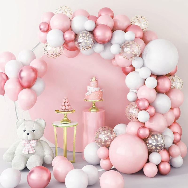 8.2FT Round Backdrop Stand Circle Balloon Arch Frame Stand Wedding Party Decor gallery