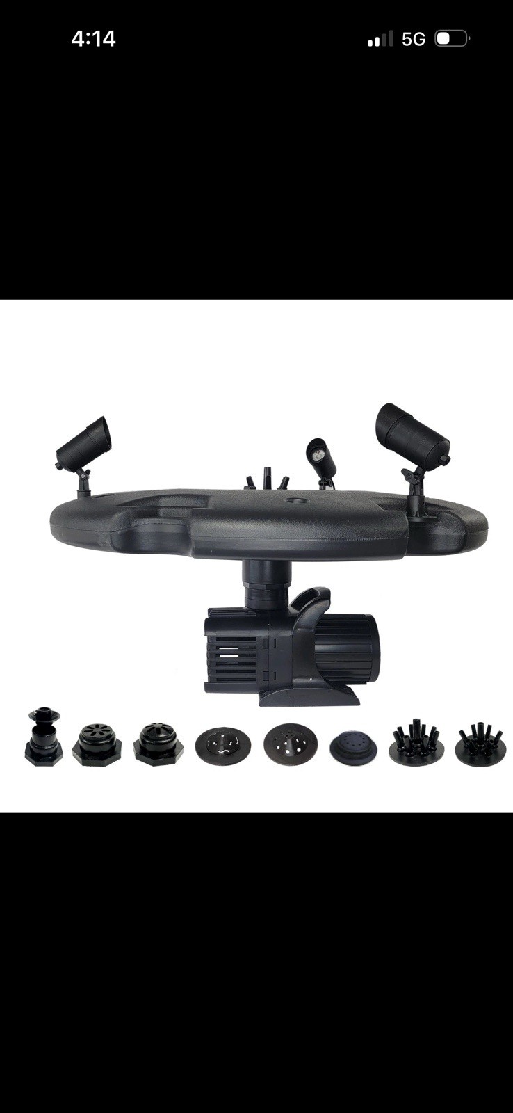 Anjon 1.5HP Floating Pond Fountain 100ft Cord W/ Color Changing Lights 12500 GPH gallery