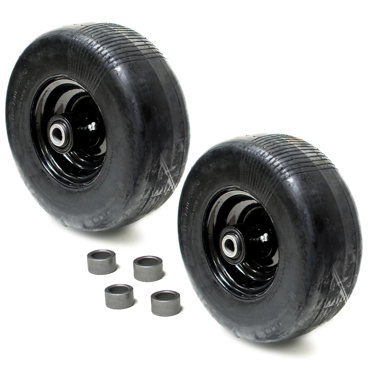 (2) Front Solid Puncture Proof Tire Assembly 11x4x5 for Wright Stander 72460026 gallery