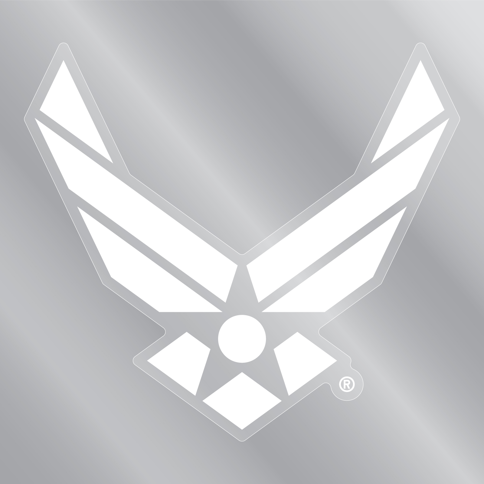 White Air Force Wings Clear Sticker gallery