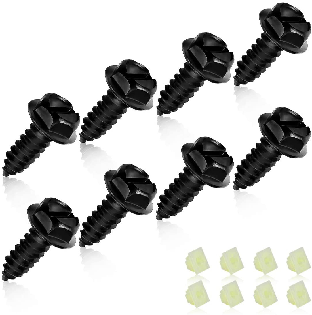 Universal License Plate Screws for Fastening License Plates, Nylon Screw Inserts gallery