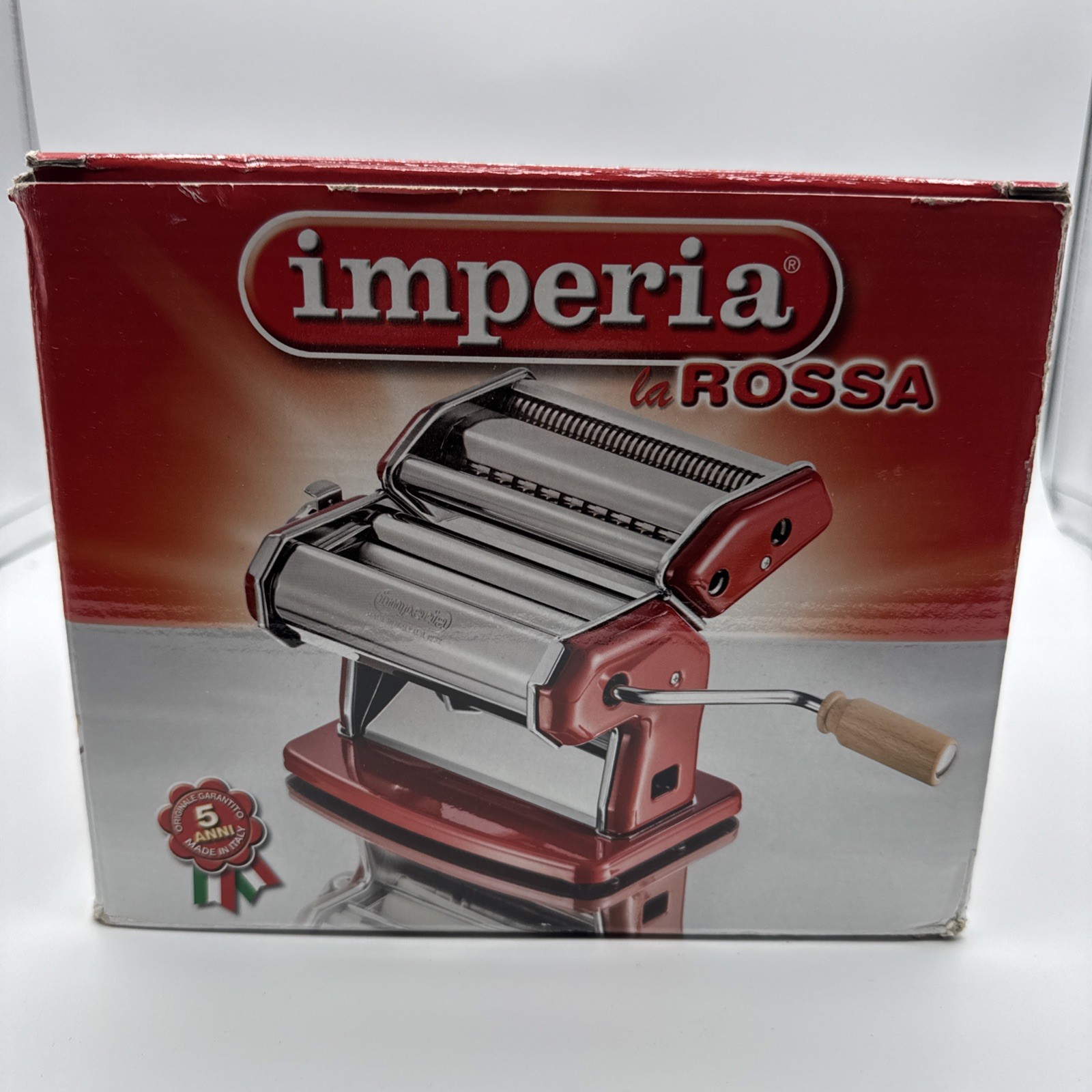 Imperia La Rossa Pasta Maker 100% Made in Italy Heavy Duty Construction RED gallery