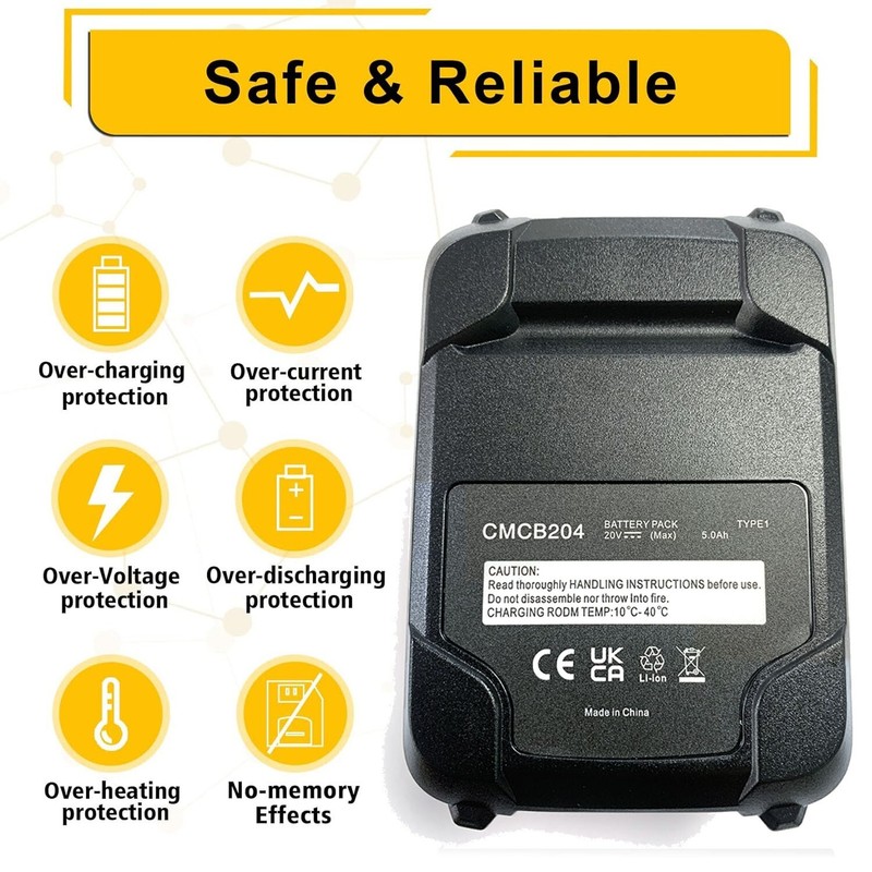 2PACK Battery For Craftsman V20 20 Volt MAX Li-ion 5.0Ah CMCB201 CMCB202 CMCB204 gallery