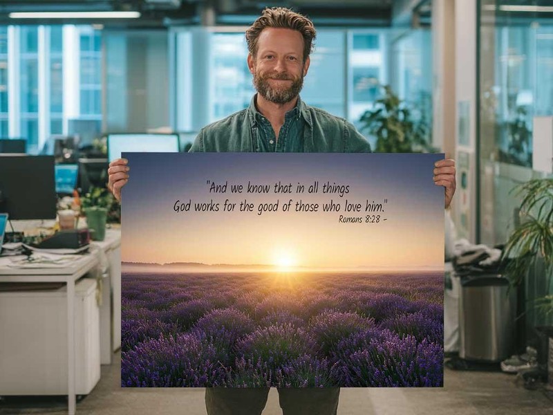 Romans 8:28 Canvas Christian Scripture Art Bible Verse Faith Wall Decor gallery