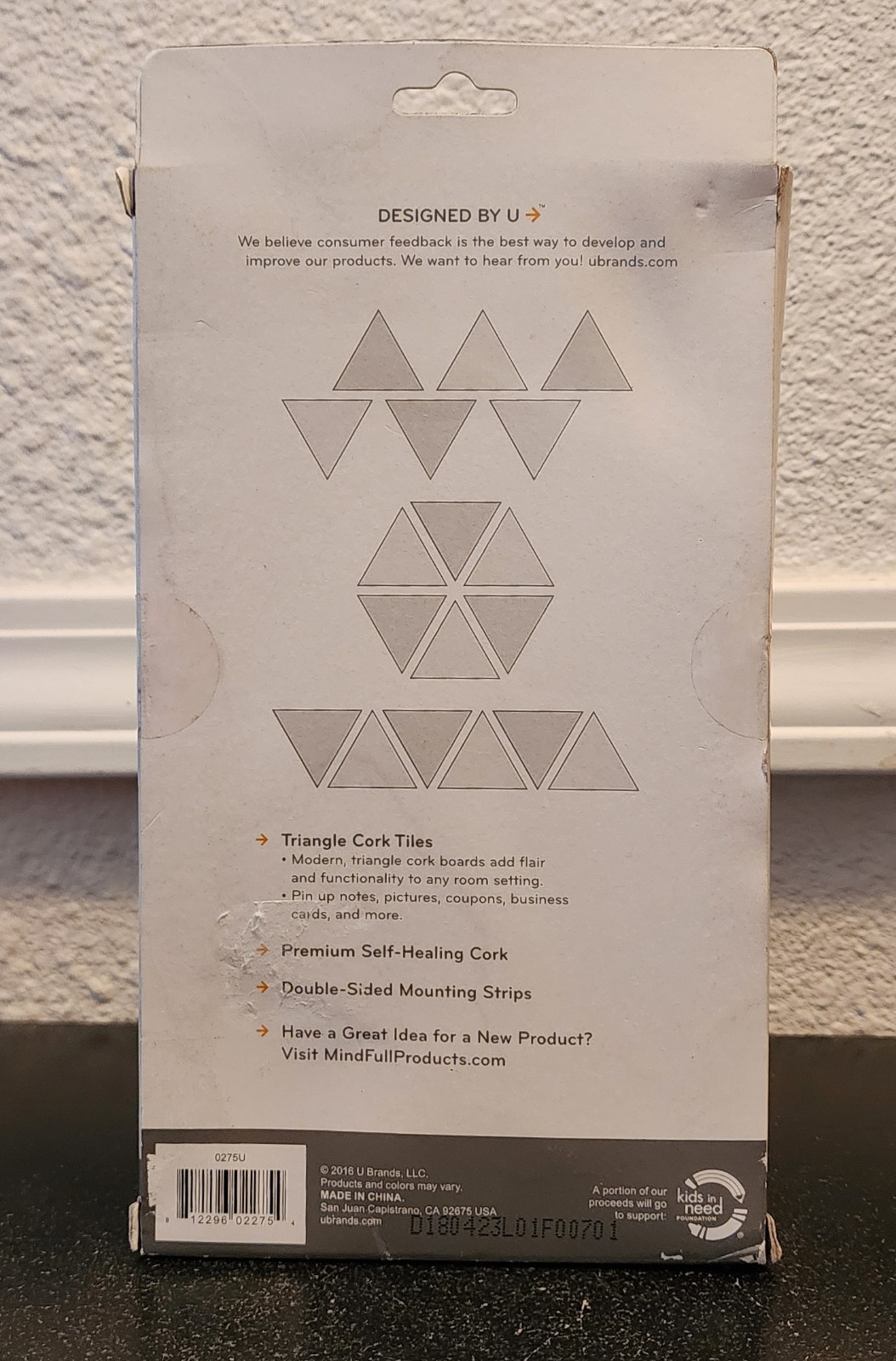 U Brand's Triangles Two-Tone Cork Tiles gallery
