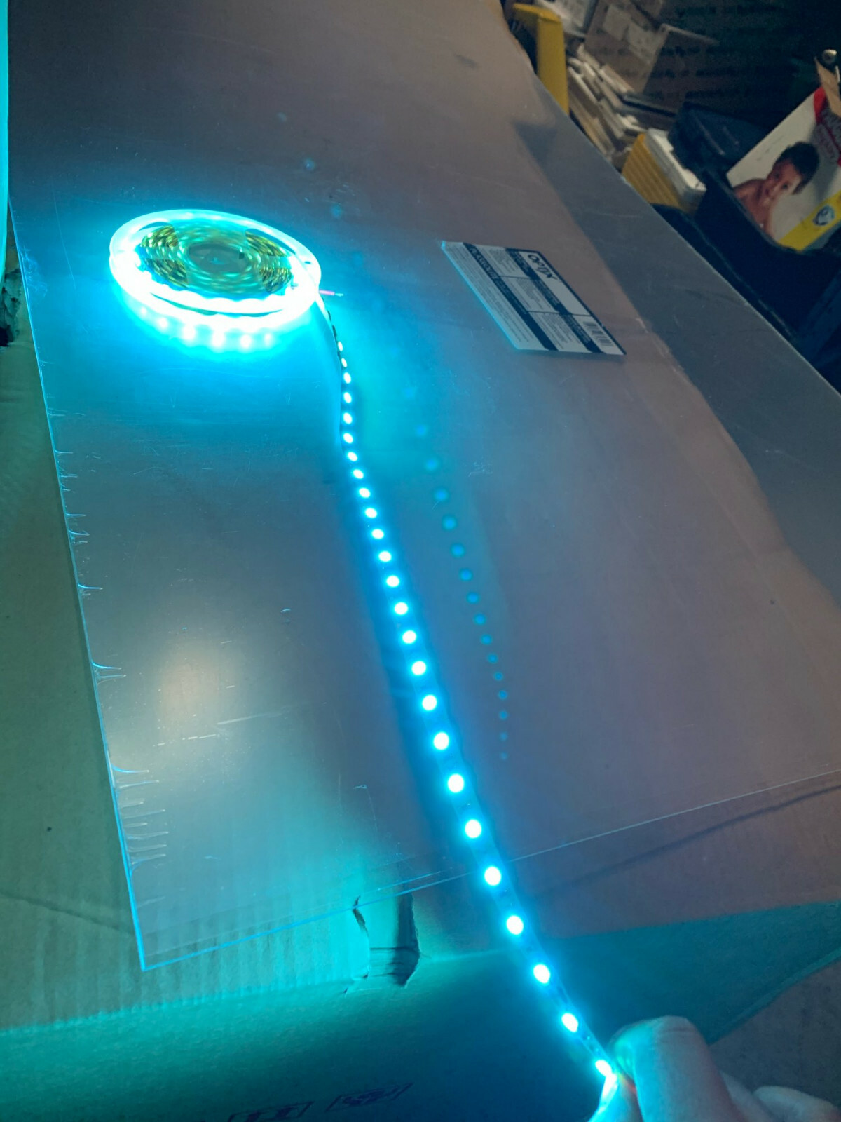 5M Ice Blue LED Strip Light Non-waterproof SMD5050 300led 470-480nm USA Shipping gallery