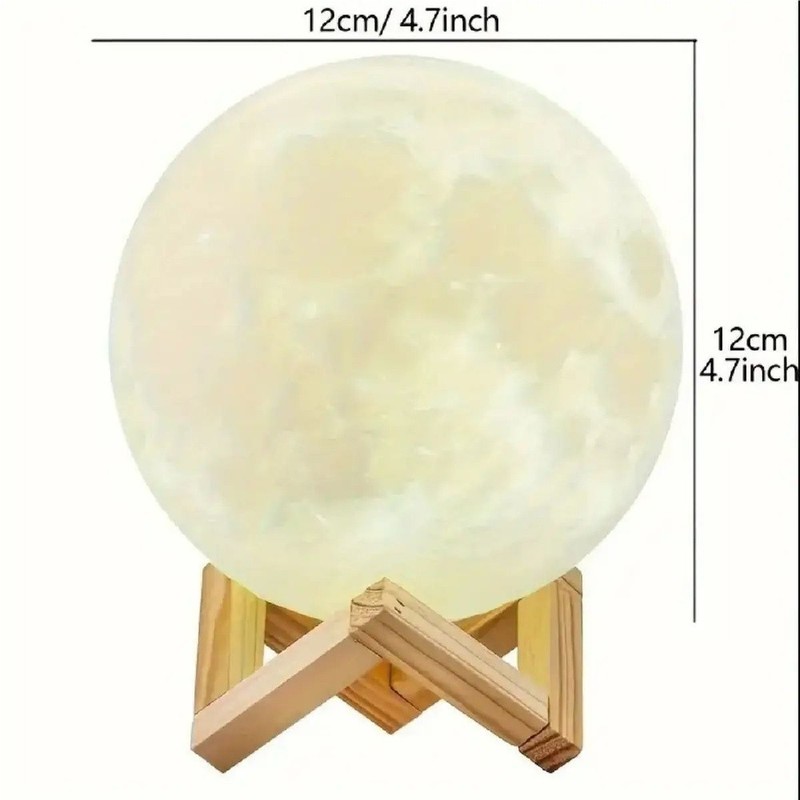 3D Moon Night Light Table Lamp USB Charging Remote Touch Control Home Decor Gift gallery