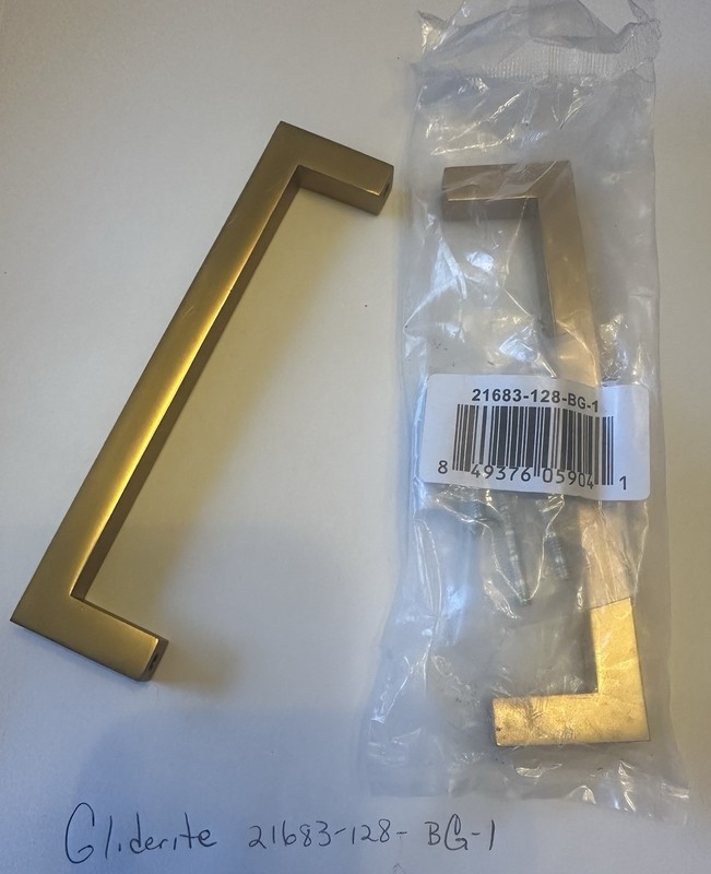 10 each of GlideRite Gold Solid Square Bar Pull. 5”CTC. 5.5”long. 21683-128-BG-1 gallery