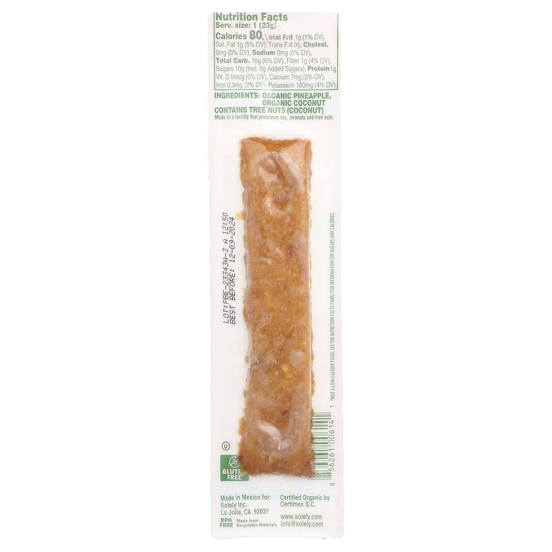 Fruit Jerky, Organic Pineapple with Coconut, 0.8 oz (23 g) gallery