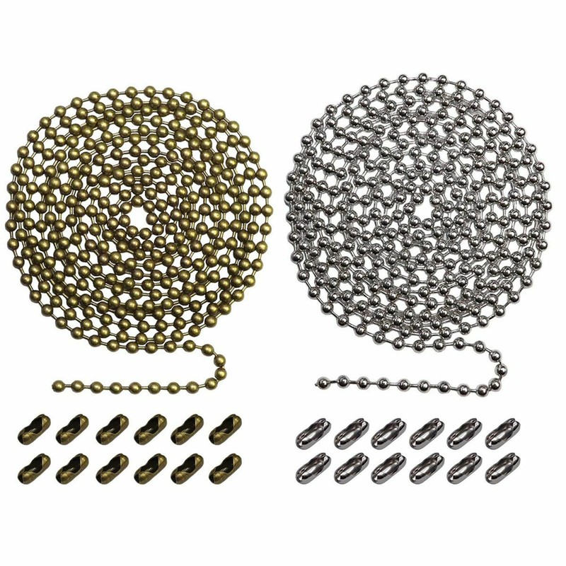 10FT Beaded Pull Chain Ceiling Fan Beaded Pull Chain Extension with Connector US gallery