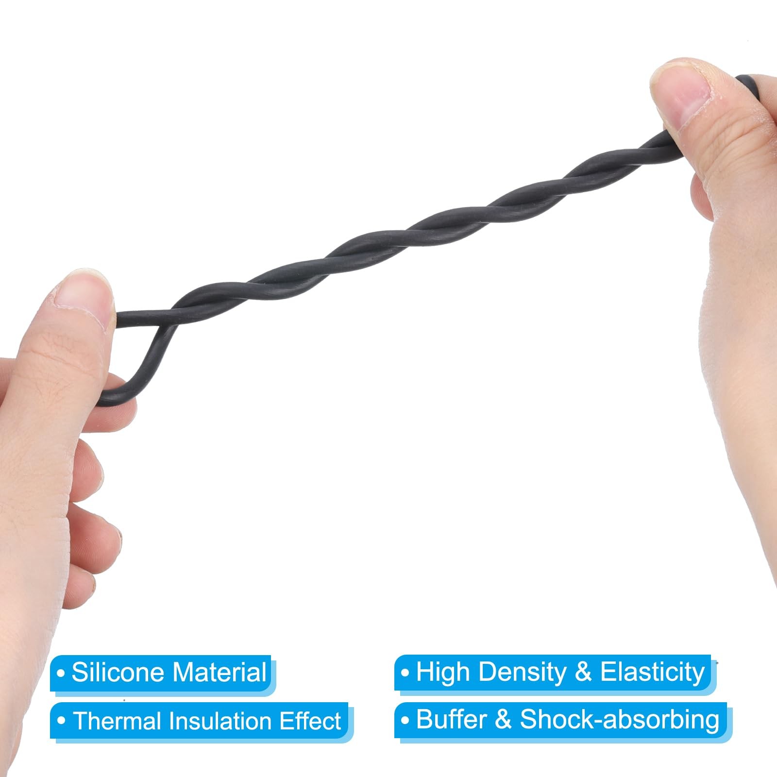 Black Solid Silicone Rubber Sealing Strip Round O Ring Cord Seal Gasket Ø 1-30mm gallery