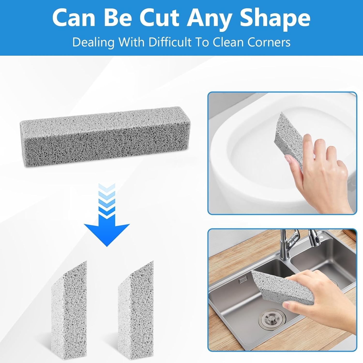 20Pack Pumice Stone for Toilet Cleaning Bowl Stick,Powerfully Cleans Hard Water gallery