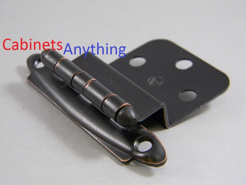 (Pair) Amerock Oil Rubbed Bronze 3/8 Inset Free Swinging Hinges BPR3417-ORB gallery
