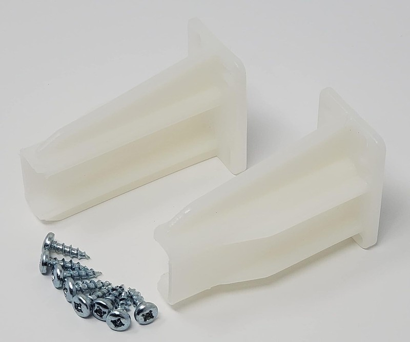 2-Pack White Drawer Slide Rear Socket Blum Euro Cabinet Drawer Slides, Right & L gallery
