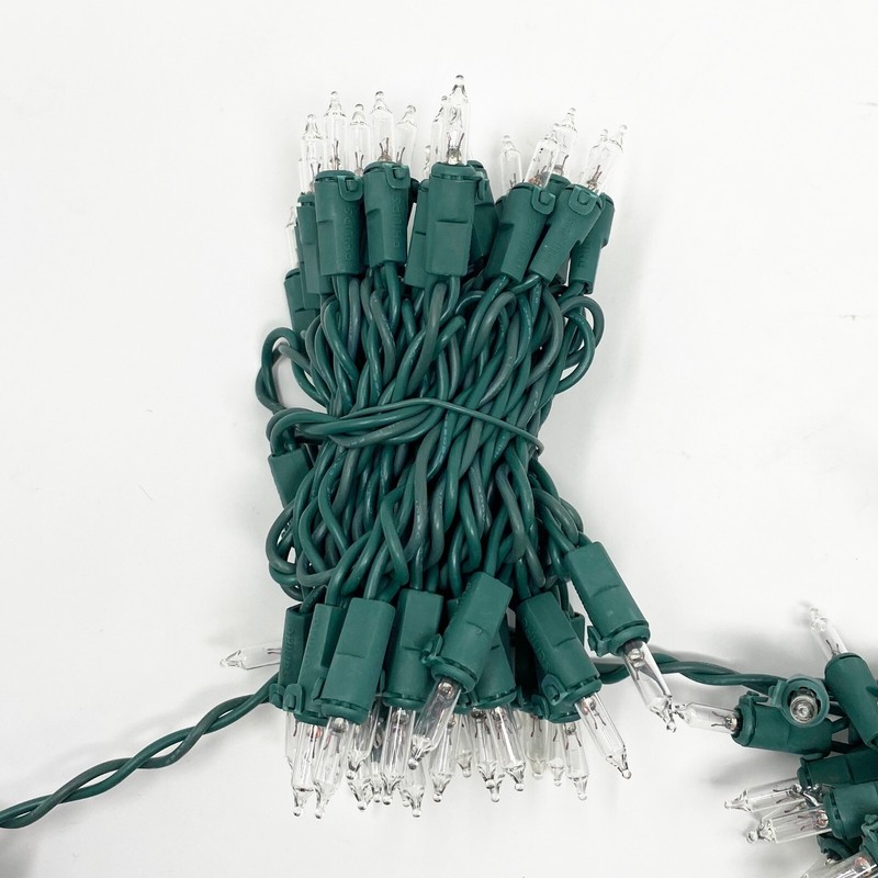 PHILIPS 100 Mini Clear String Light Green Wire, Warm White 25 ft Christmas Décor gallery