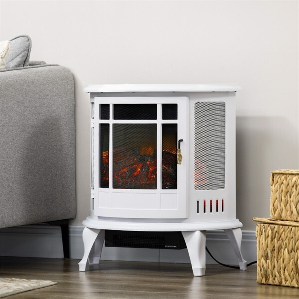 1500W 22" Electric Fireplace,White gallery