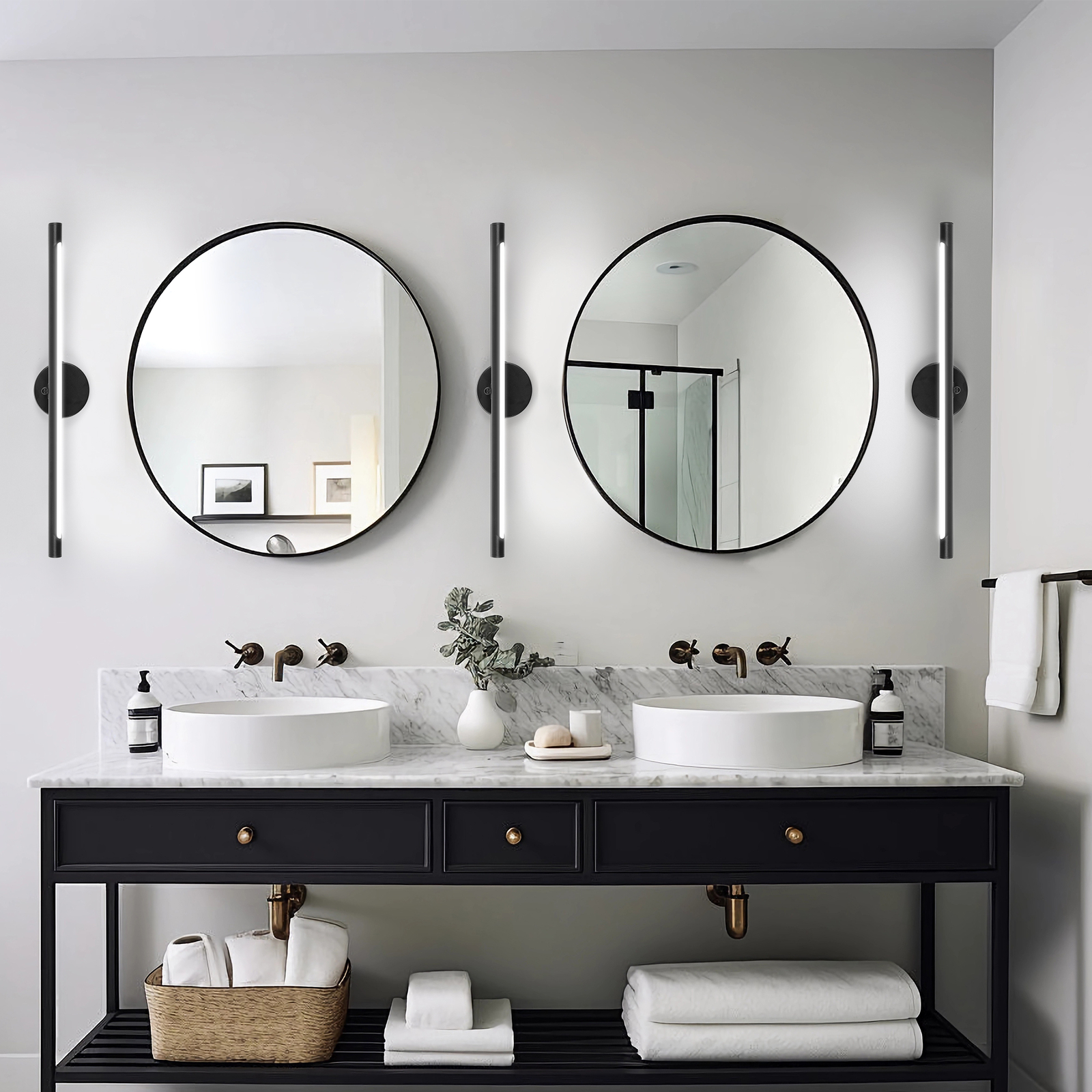 2025 LED Vanity Lighting Fixture Bathroom Linear Light Bar Long Tube Bath Sconce gallery
