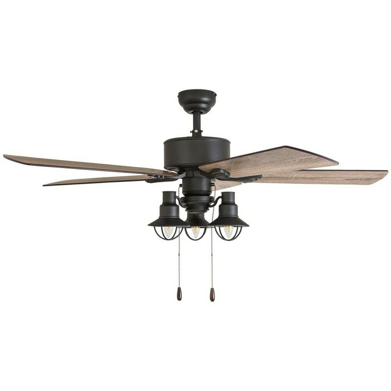 52" Rustic Cabin Ceiling Fan w Lights Mission Style Aged Bronze Barnwood Finish gallery