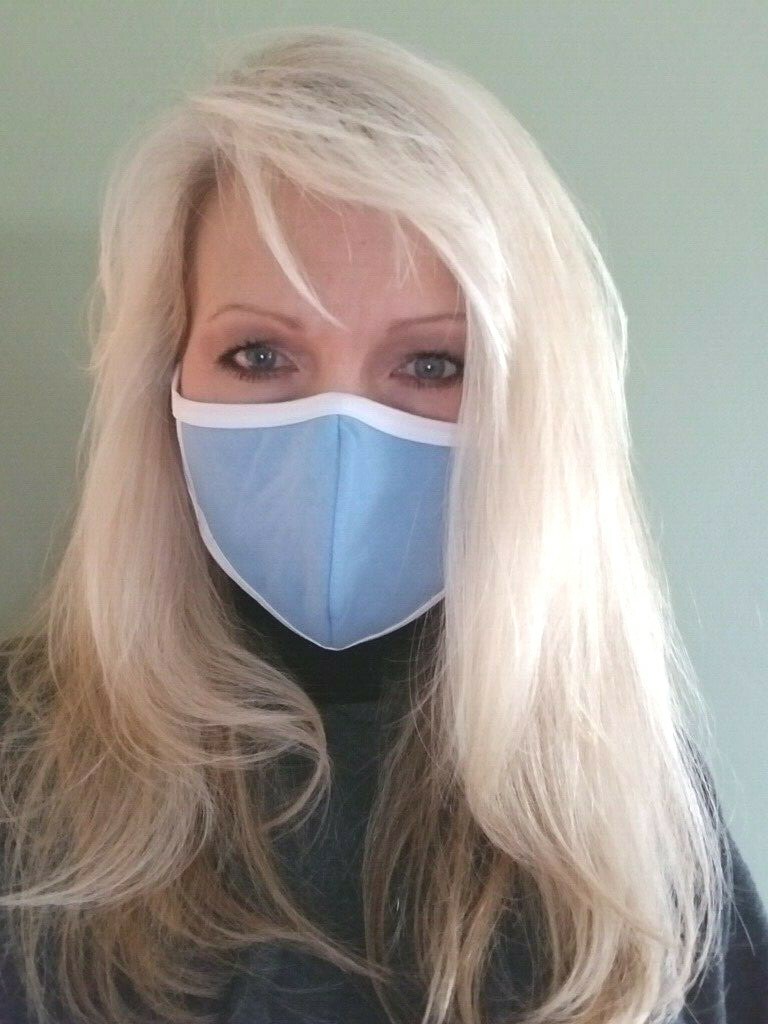 10 Pcs Cloth Face Mask -3 layers Washable Reusable - Colors: Black, Blue & White gallery