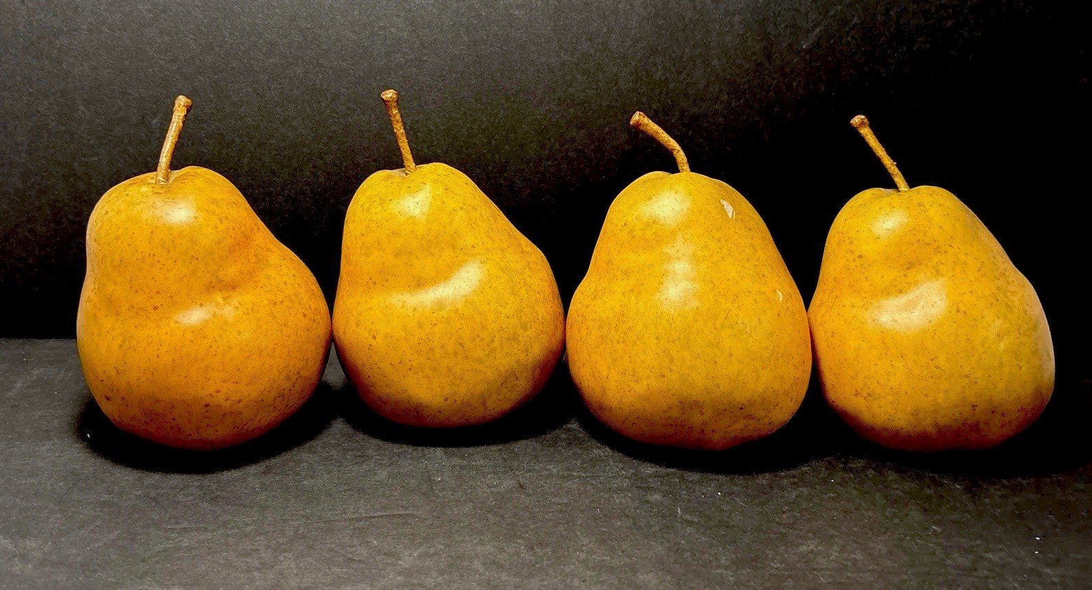 4~ Faux Fruit Yellow Pears 4” Primitive Farmhouse Centerpiece Fruit Pear Decor gallery