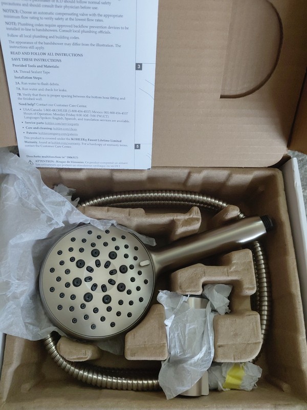 Kohler Assert Multifunction Handheld Shower Head Brushed Nickel Magnetic Dock gallery