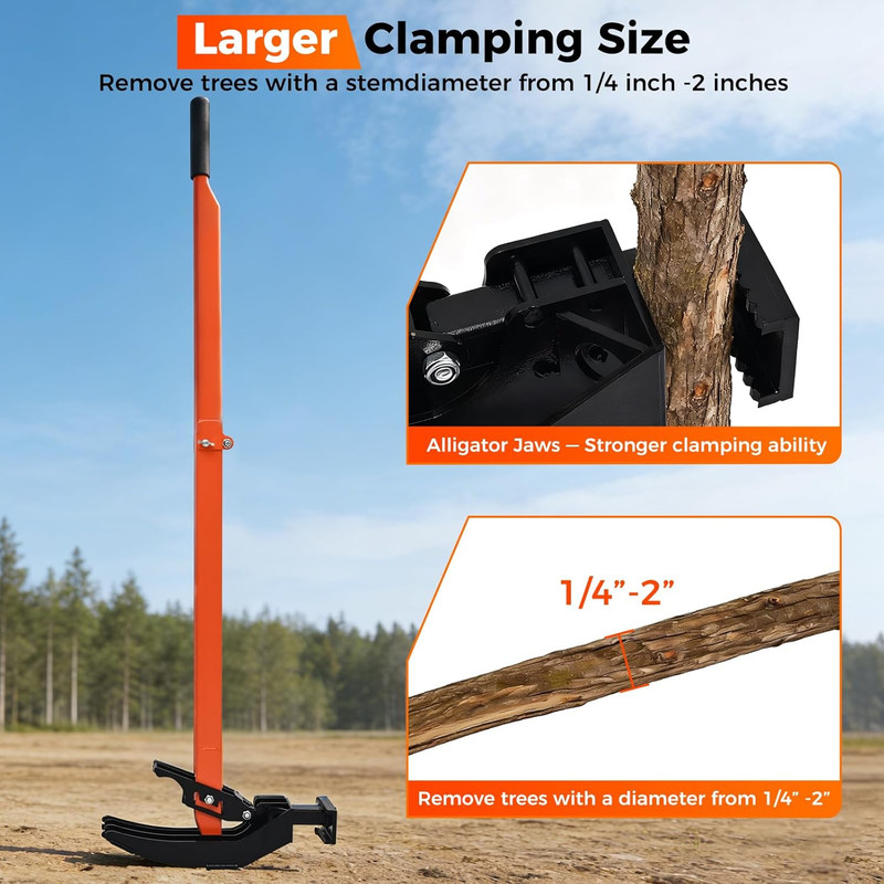 Heavy-Duty Sapling Puller Tool for Roots 1/4"–2" for Shrubs, Vines & Thorns gallery