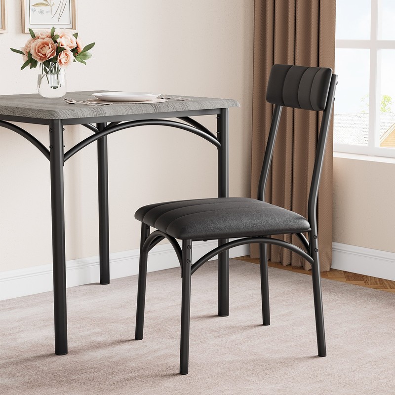 Space-Saving Dining Table and Chairs Set, Small Apartment Kitchen Furniture 3PCS gallery