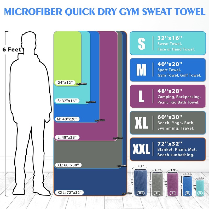 QuickDry Microfiber Camping Towels – Absorbent, Compact, Lightweight Sports gallery