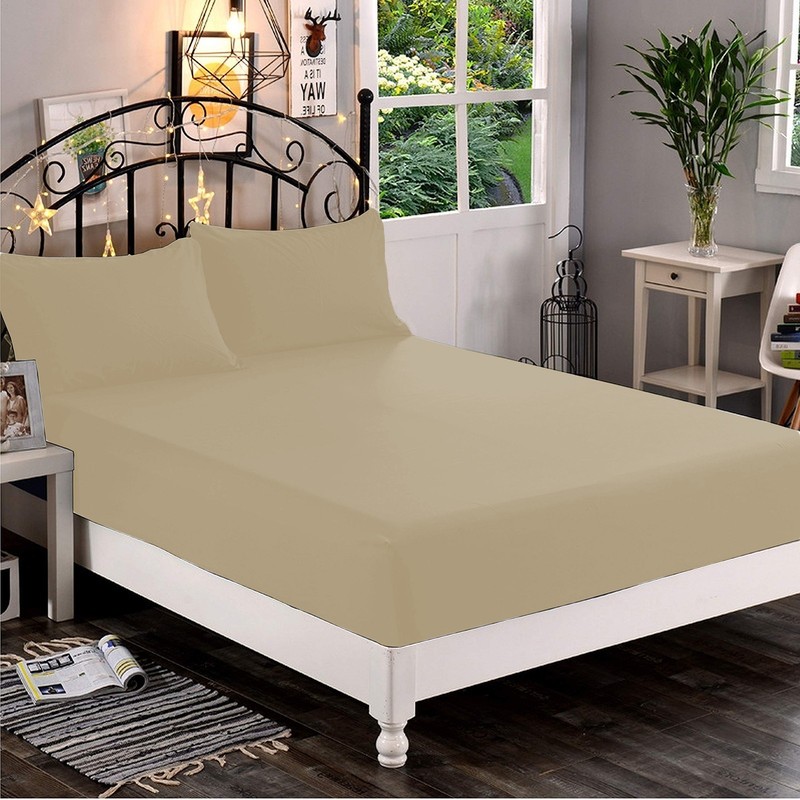 Soft Bedding 1000 - 1200 Thread Count 100% Cotton Taupe Solid Select Item gallery