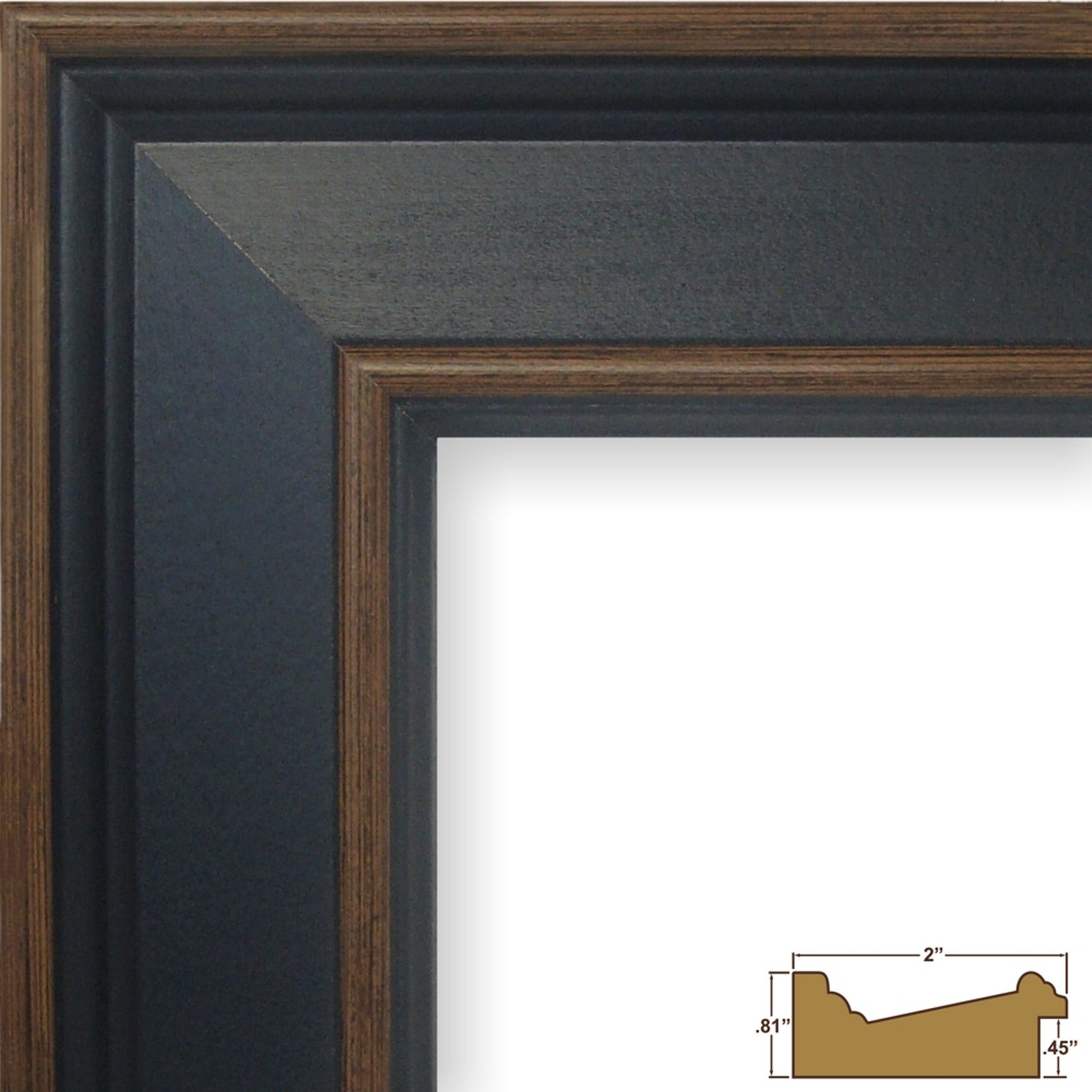 Craig Frames 2" Wide Country Estate Blue Hardwood Picture Frames & Poster Frames gallery