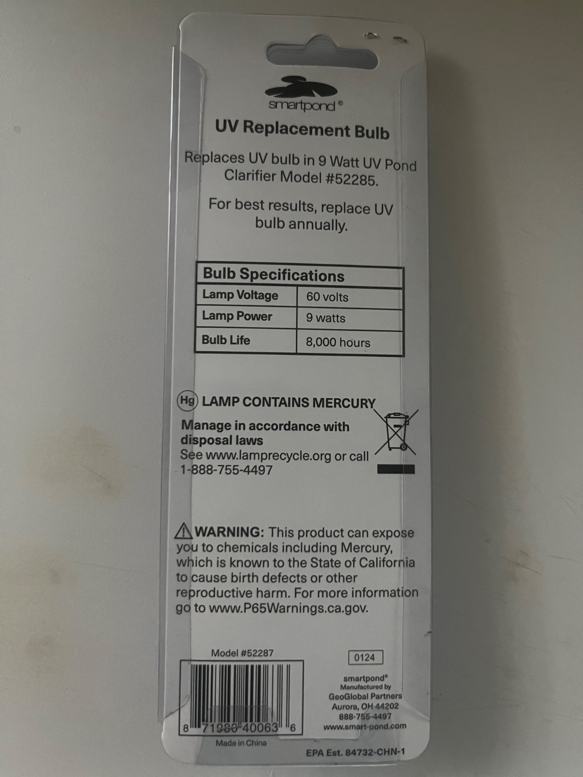 Smartpond Green Stop Replacement 9W UV Bulb Lot of 8 gallery