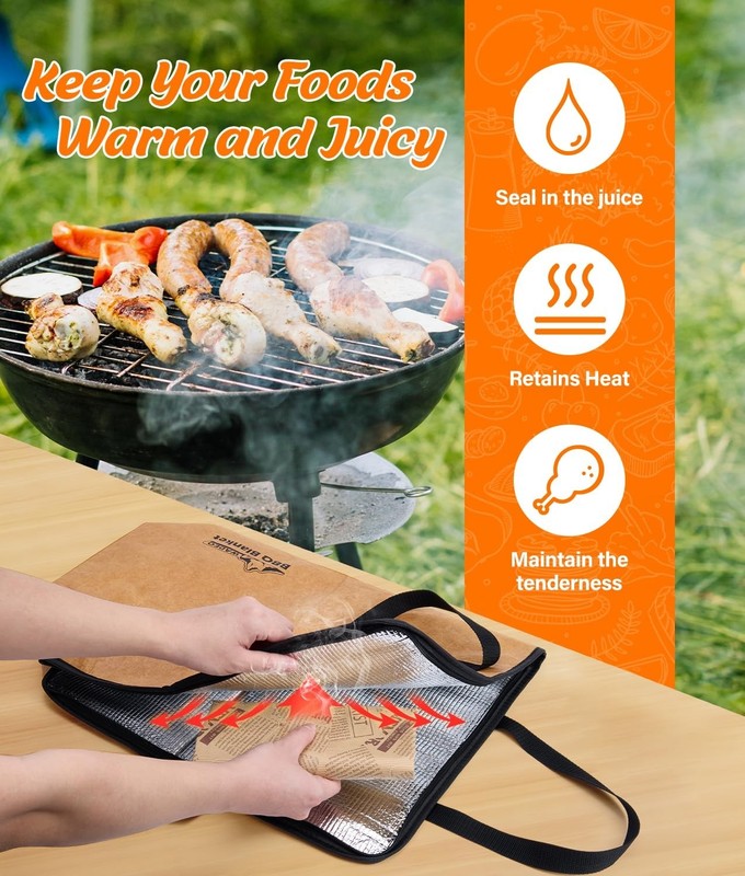 3in1 Collapsible Portable Large BBQ Prep Tub & BBQ Resting Bag with Locking Lid gallery