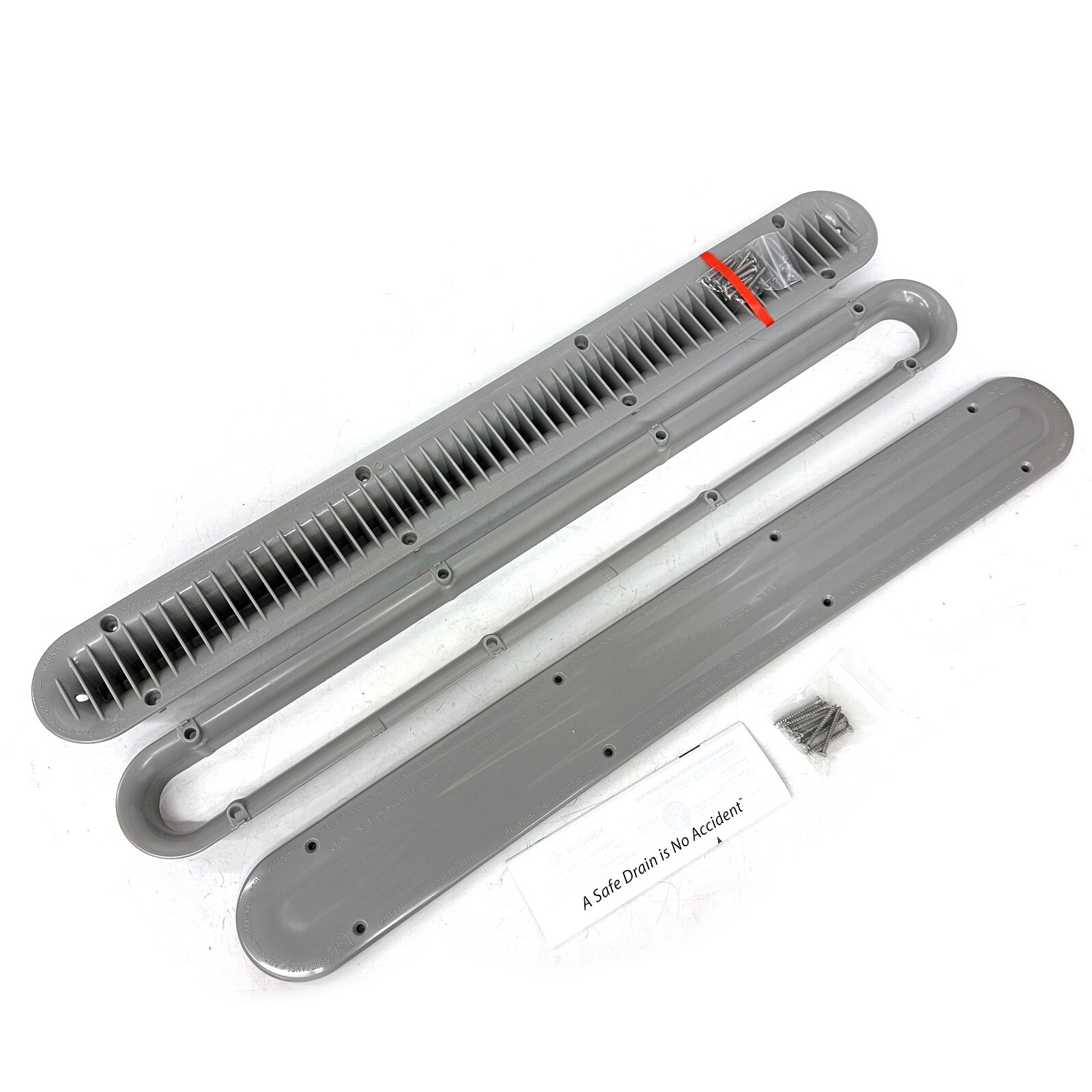 AquaStar Paramount BuzzTop Channel Drain w/o Sump Lght Gray 32in 004-203-0010-08 gallery