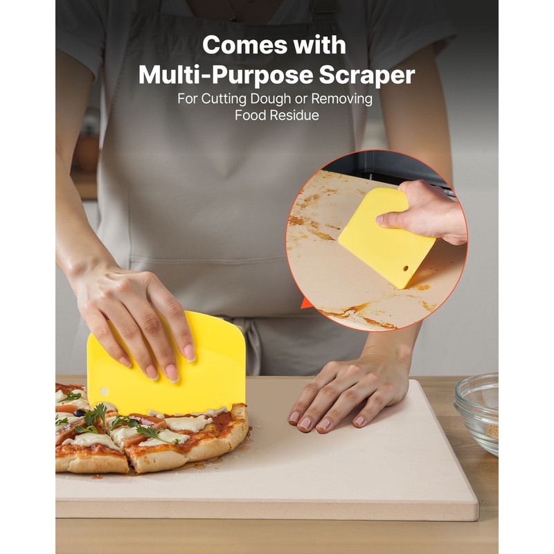 Uimoso Rectangular Pizza Baking Stone 20 x 14 in for Oven and Grill Use gallery