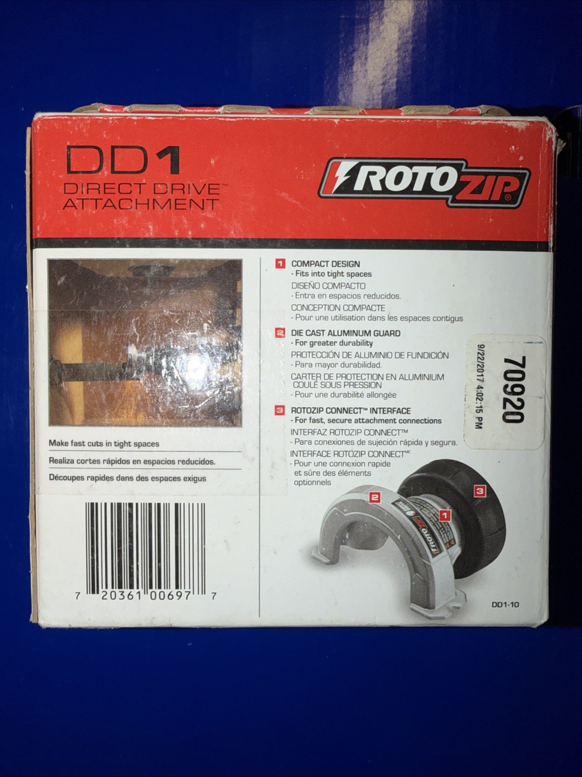 Rotozip DD1 Direct Drive Cut-Off Attachment / New Open Box gallery