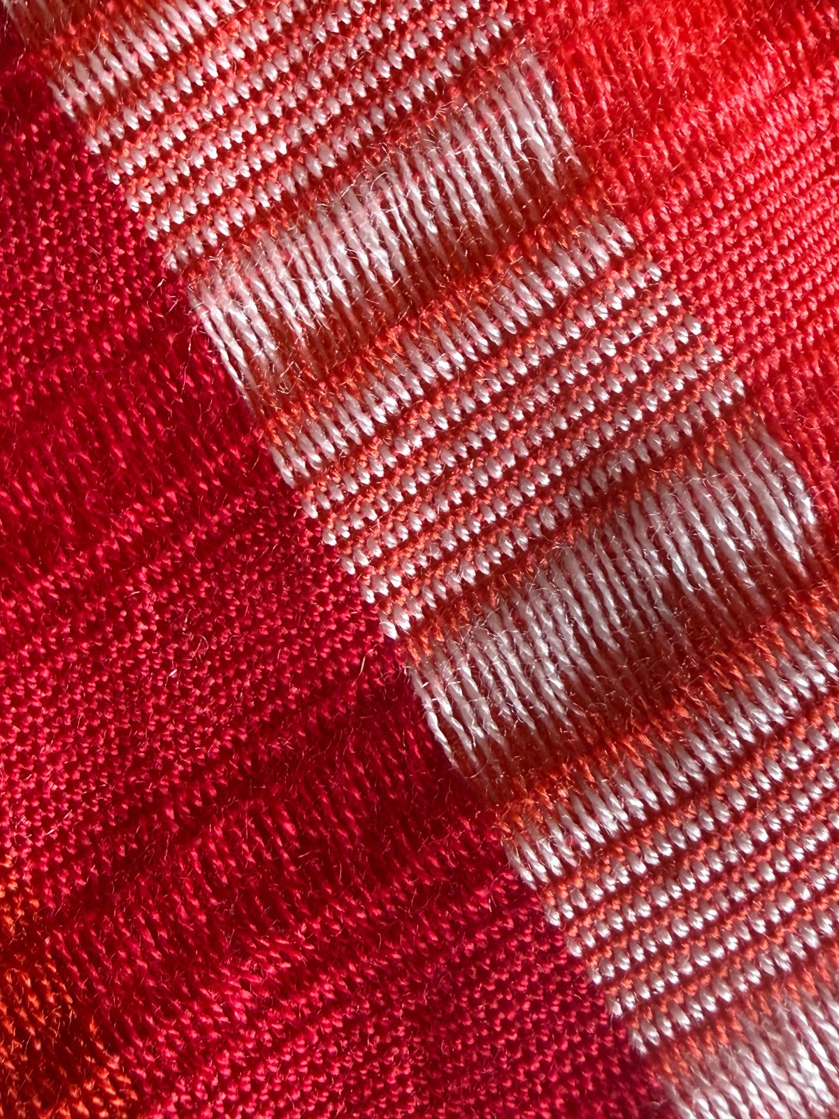 Red Striped Woven Table Runner with Tassel Fringe - 19 x 70 in. gallery