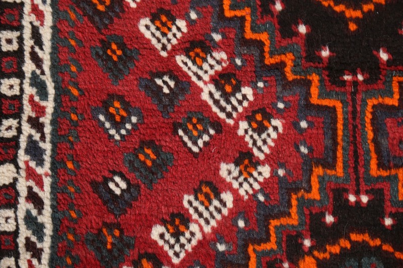 Nomadic Geometric Red Handmade Wool Accent Rug 3x4 Tribal Traditional Foyer Rug gallery