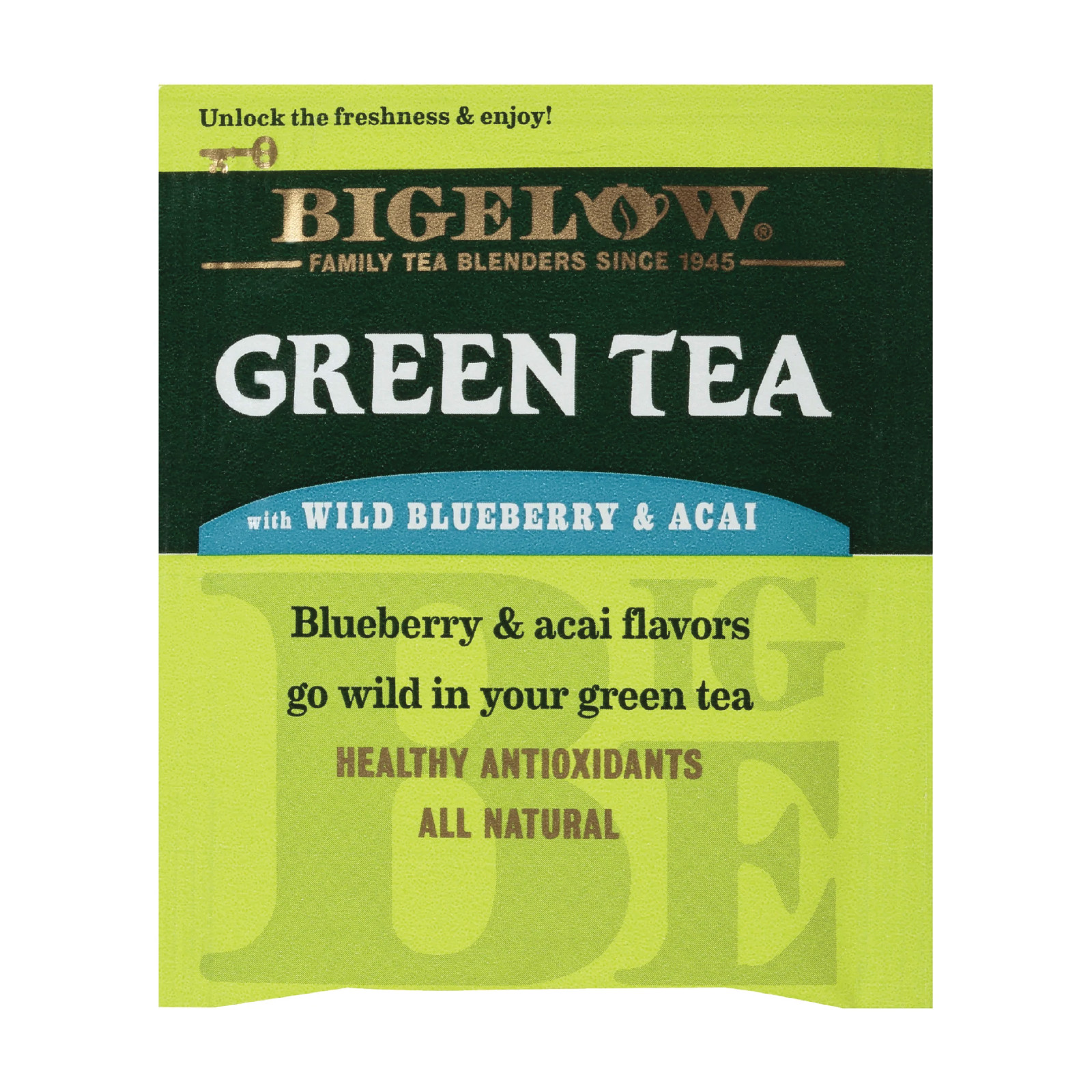 1x Box Bigelow Green Tea With Wild Blueberry & Acai | 20 Pouches Each | 1.18oz gallery