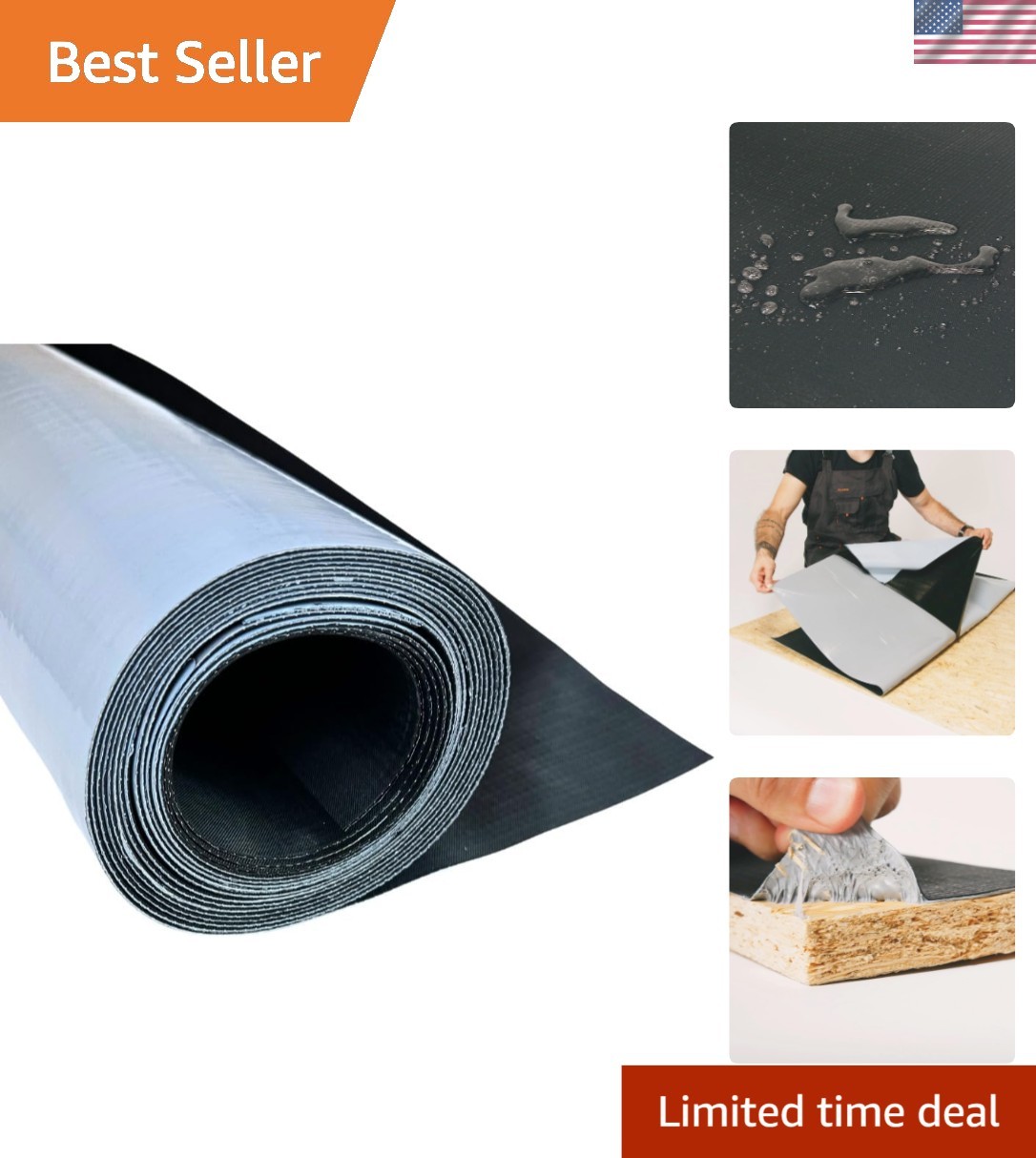 EPDM Waterproofing Membrane Roofing Sheet Self Adhesive Flat Roof Black gallery