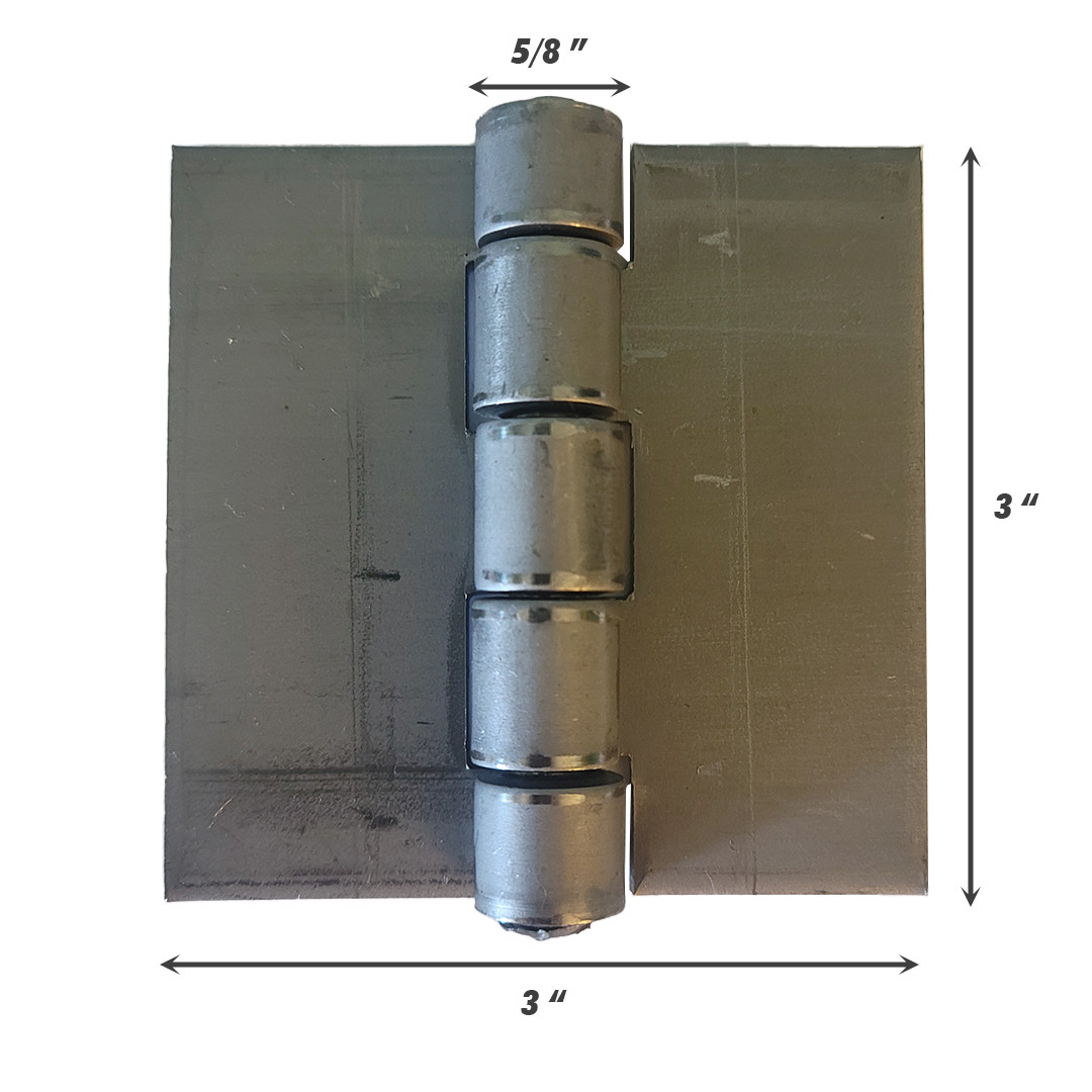 Butt Hinge Robust Steel Weld-On Solution for Heavy-Duty Metal Doors 3 x 3 gallery
