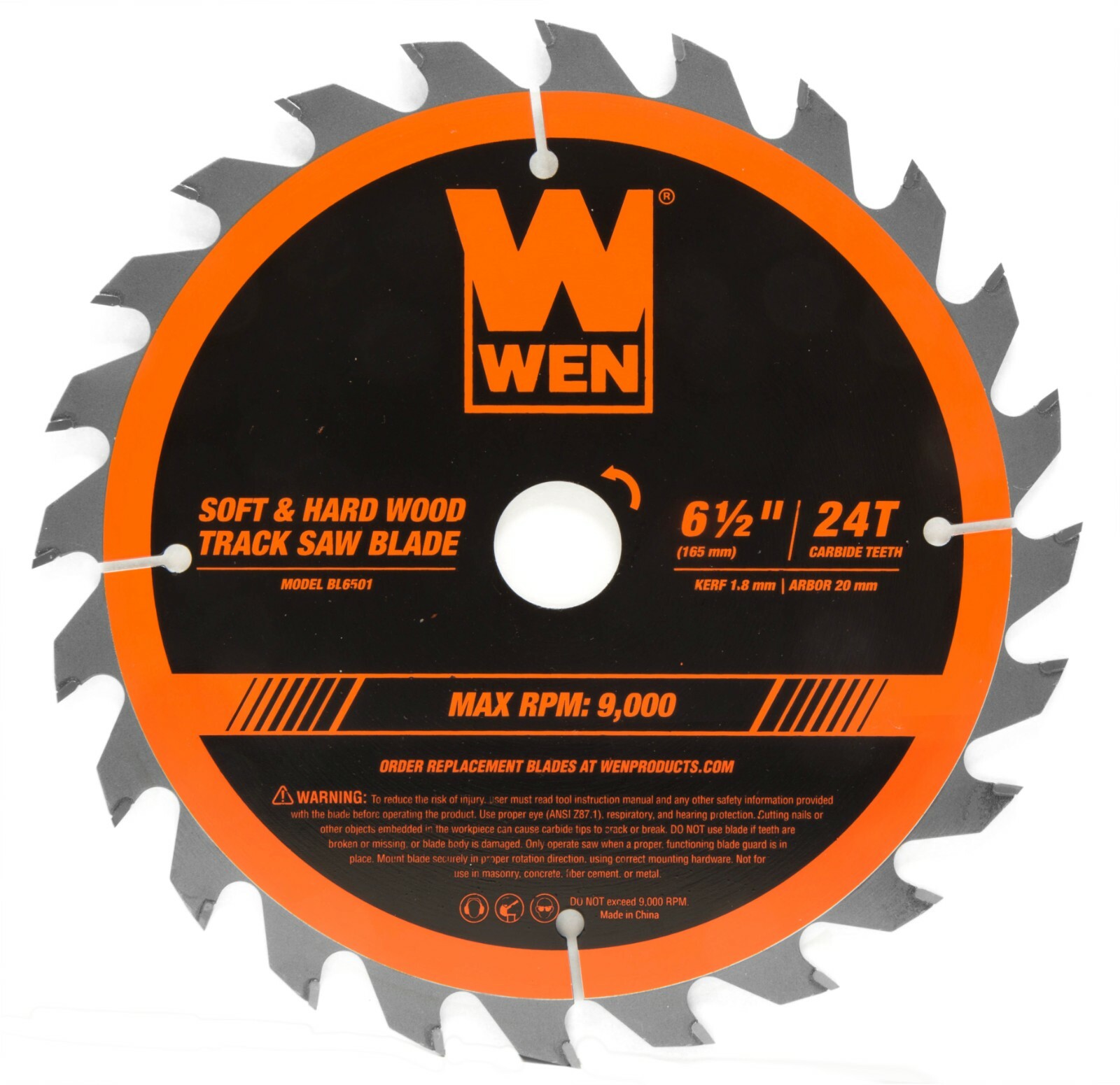 WEN BL6501 6.5-Inch 24-Tooth Carbide-Tipped Track Saw Blade gallery