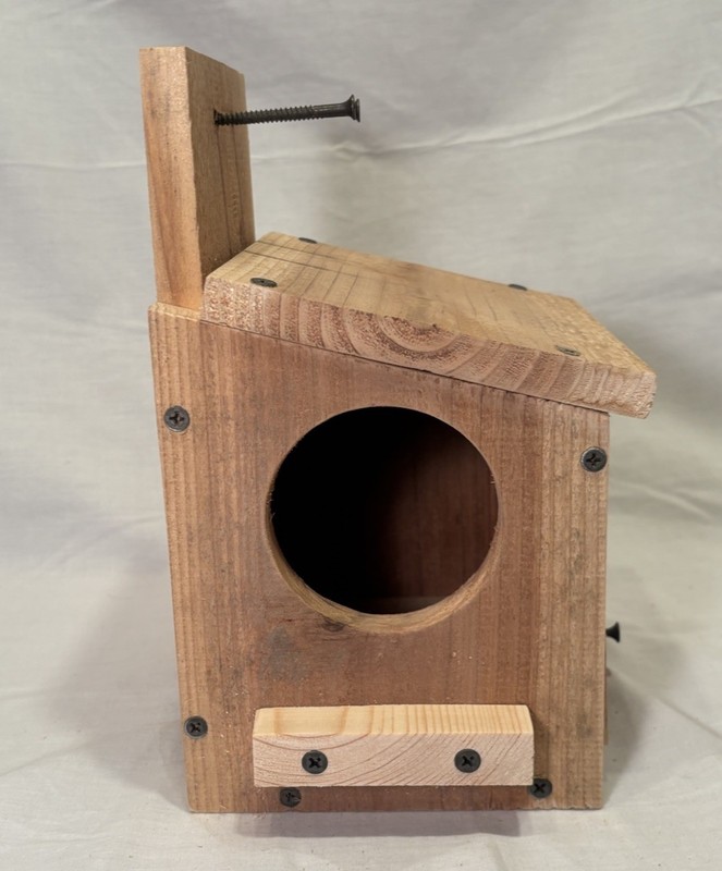 Solid Cedar Backyard Squirrel House Nesting Box - Fully Installed Wood Wildlife gallery