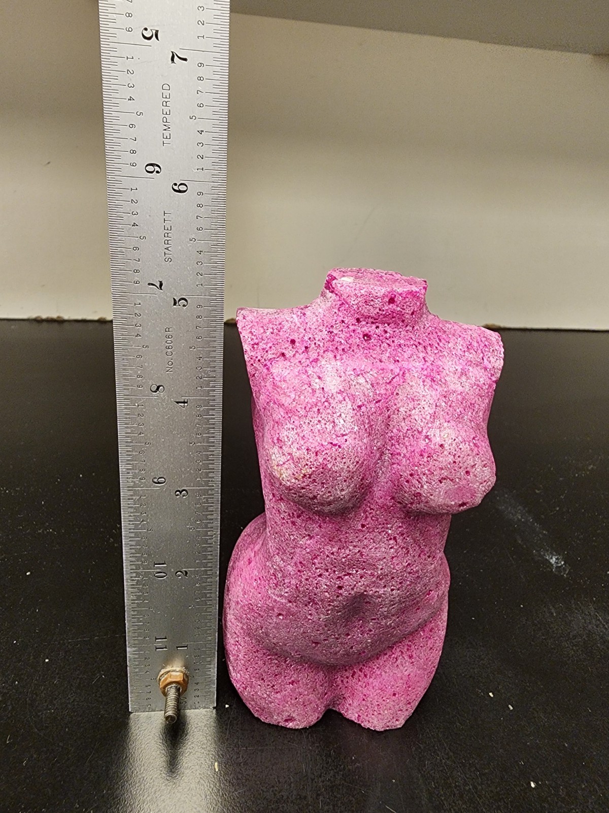 UV Reactive Pink Female Torso Statue Sculpture Glow Under Black Light Art Decor gallery