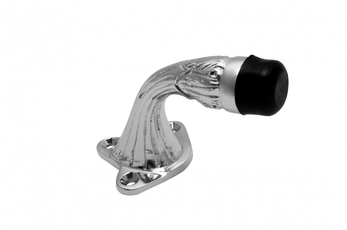 Renovators Supply Brass Door Stopper Floor Mount Bumper Chrome Finish Bumper gallery