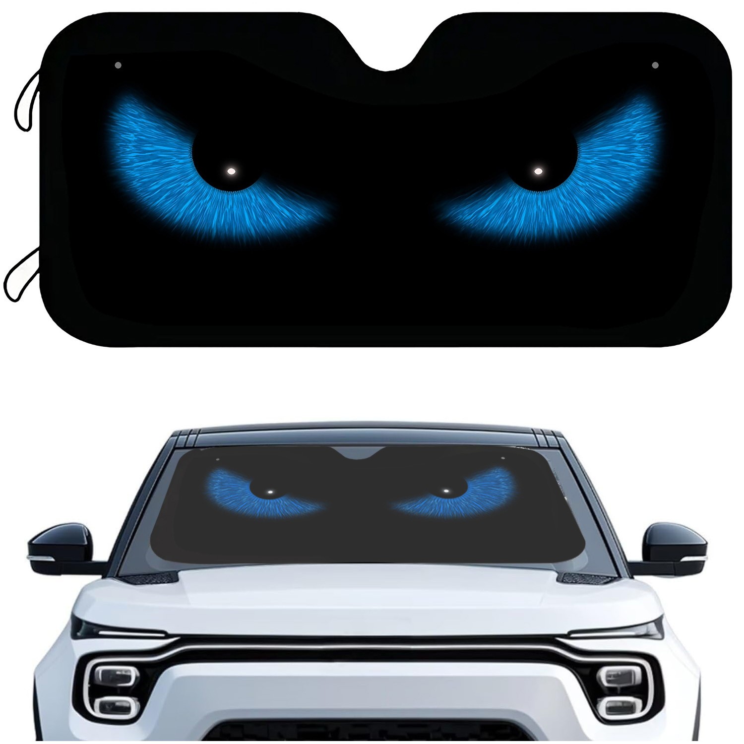Car Front Windshield Sunshade - Eyes Decor Sun Shade Visor UV Ray Sun Protector gallery