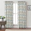 Tivoli Ikat Design Microfiber Curtains 2 Panel Set Living Room Bedroom Teal-Aqua gallery