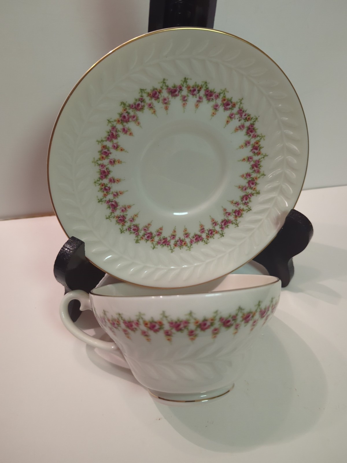 THEODORE HAVILAND NEW YORK "Ashley" Pattern Cup & Saucer Set EUC -5 Sets Avail. gallery