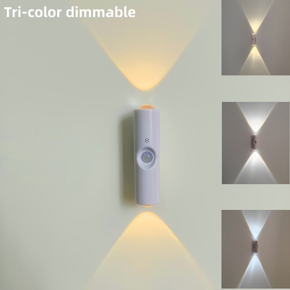 4/8pcs Magnetic Rechargeable LED 3 Colors/RGB Gradient Motion Sensor Night Light gallery