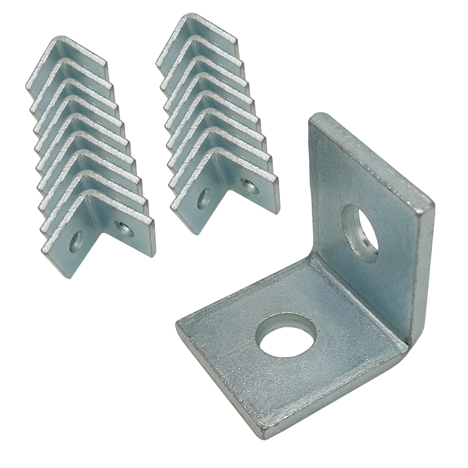 (20) 2 Hole, L Shaped 90 Degree Connector Bracket for 1-5/8" Strut Channel gallery