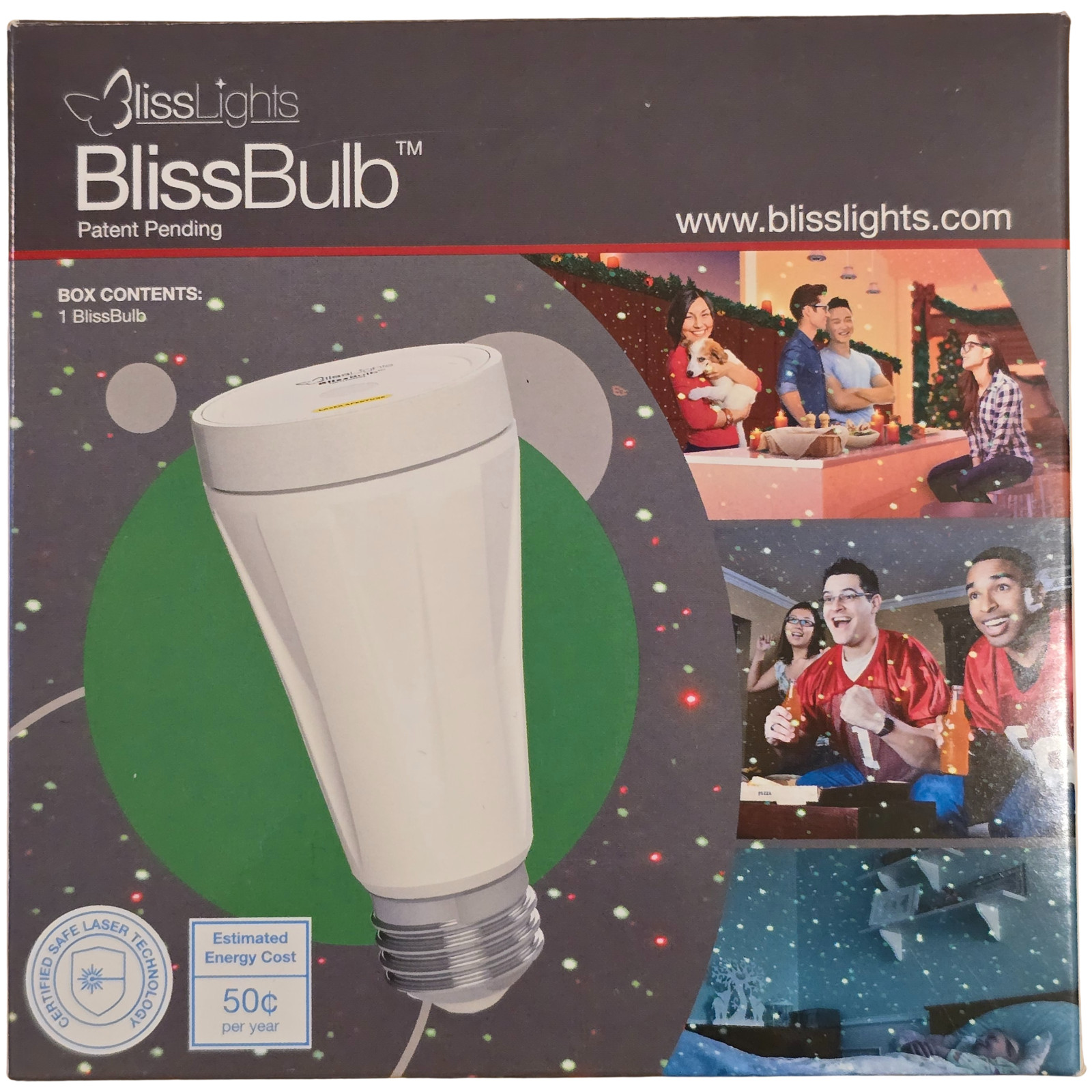 BlissLights BlissBulb Laser Star Projector Green Light Bulb 8000 Hours New gallery